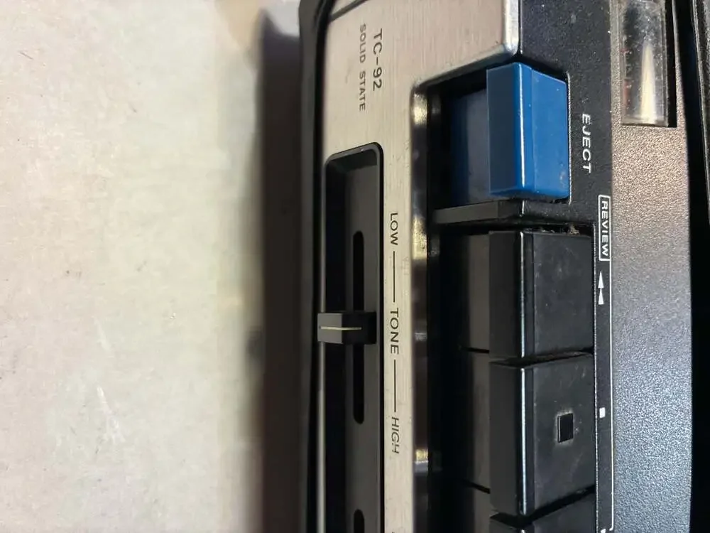 Sony TC-92 Solid State Portable Cassette Tape Recorder with Case